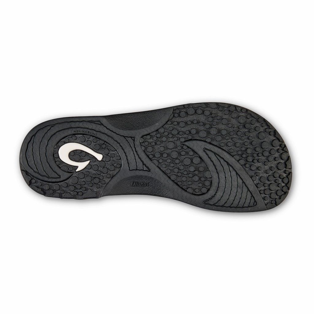 Olukai Men's Hokua Flip Flop - Black / Dark Shadow US843-190